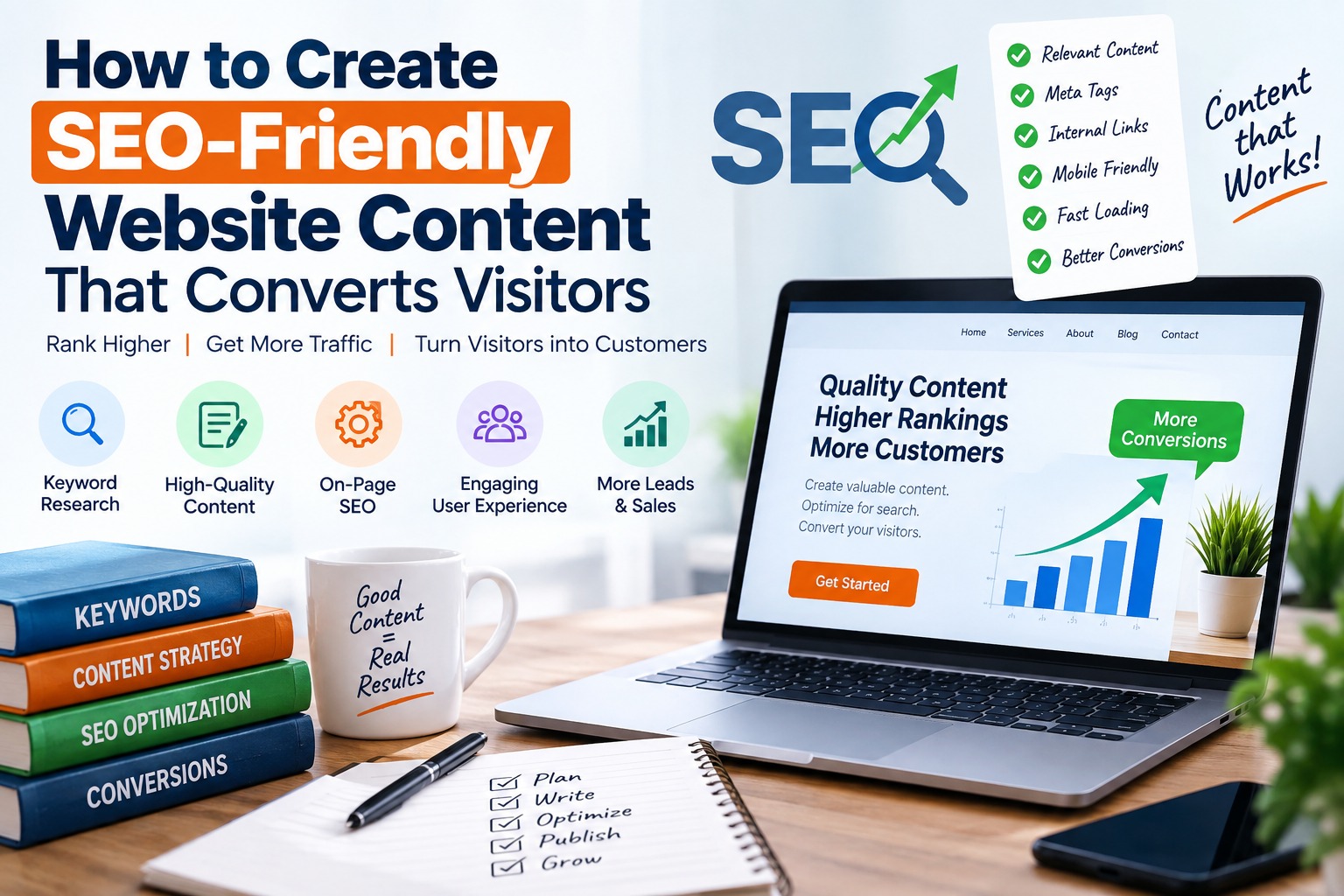 How to Create SEO-Friendly Website Content That Converts Visitors